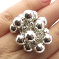 Great vintage condition.  925 Sterling Silver Vintage Beaded Cluster Ring Size 6  Weight: 22.6g   WELCOME TO PAWN SHOP We are an actual pawn shop and have been in business for over 25 years. Since 1990, our establishment has been serving a variety of clients by providing them with short term cash solutions and options of liquidity regarding their treasured heirlooms. Acknowledging that today′s customers are very sophisticated and are looking for a variety of investments, our acquisitions are han Silver Rings With Spacer Beads As Gift, Silver Rings With Silver Beads For Gifts, Silver Rings With Silver Beads As A Gift, Silver Beaded Rings For Anniversary, Silver Rings For Gifts, Silver Beaded Rings For Gift, 57th Birthday, House Art, Snake Ring