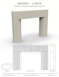 a white table with lines on it and measurements for the top, bottom and bottom