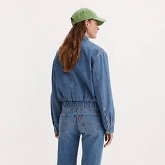 Ingrid Shrunken Jacket - Medium Wash | Levi's® US Madewell Fall, Cause And Effect, Cool Jackets, Zip Up, Madewell, Levi's, Denim Jacket, Zip Ups, Bomber Jacket