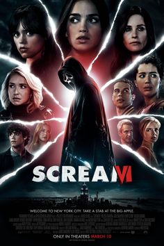 scream movie poster with all the characters