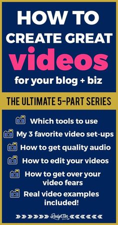 how to create great videos for your blog and biz the ultimate 5 - part series