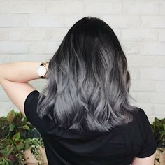 Grey Ombre Hair, Wavy Hairstyles Medium, Easy Hairstyles For Medium Hair, Hair Streaks, Silver Hair Color, Ombre Hair Color, Grey Hair Color, Hair Dye Colors, Hair Inspiration Color