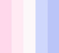 the pastel color palette is shown in shades of pink, blue and purple with white