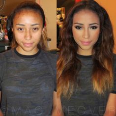 The best before-and-after photos on Instagram. With And Without Makeup, Makeup Before And After, Subtle Makeup, Old Makeup, Makeover Before And After, Kardashian Photos, Power Of Makeup, Mascara Tips, Before After Photo