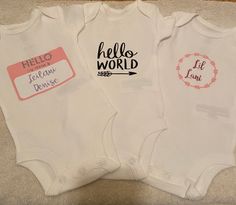 Customizable Onesies - Etsy Personalized Cute Onesie For First Birthday, Personalized White Bodysuit For First Birthday, White Personalized Bodysuit For First Birthday, Casual Personalized White Onesie, Casual White Personalized Onesie, Customizable White Onesie For Gender Reveal, Family Matching White Bodysuit For Gender Reveal, Cute White Onesie For Gender Reveal, Customizable White Bodysuit For Gender Reveal