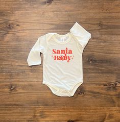 Cotton Blend Tshirt Baby Christmas Shirt, Pensacola Fl, Xmas Shirts, Santa Baby, Oct 11, Kids T Shirts, Cricut Ideas, Christmas Baby, Etsy Baby