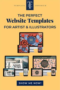 the perfect website templates for artist and illustrators show me now