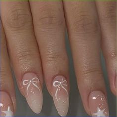 Bow Nail Designs, Nails Flowers, Unghie Sfumate, Nails Spring, Nails Gel, Funky Nails, Pretty Acrylic Nails, Chic Nails