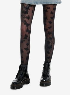 Black Butterfly Tights | Hot Topic Edgy Black Winter Tights, Black Edgy Hosiery, Black Edgy Tight Hosiery, Edgy Black Tight Hosiery, Edgy Tight Black Hosiery, Edgy Black Thigh-high Tights, Trendy Black Tights For Fall, Trendy Black Fall Tights, Alternative Black Stretch Bottoms