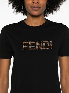 Looking for something comfy yet stylish? This lightweight cotton tee with its chic embroidered logo is your go-to for a day out. It's like your favorite cup of tea—simple, classic, and always reliable. Color: Black Material: 100% Cotton Features a crew neck and short sleeves Made in Italy Perfect for Spring/Summer 2024 Fendi Women, Emilio Pucci, Denim Pant, Denim Top, Valentino Garavani, T Shirt Dress, Black Cotton, Womens Clothing Tops, Cotton T Shirt