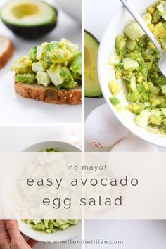 avocado egg salad is an easy and healthy side dish for breakfast or brunch