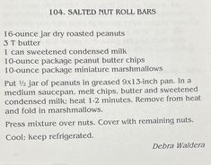 Salted Nut Rolls, Nut Rolls, Peanut Butter Chips, Roasted Peanuts, Sweetened Condensed Milk, Condensed Milk, Peanut Butter