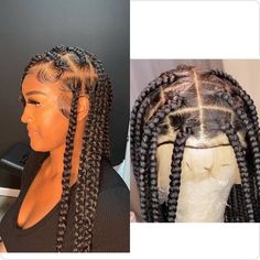 Birthday Braids For Black Hair, Jumbo Knotless Box Braids, Jumbo Knotless, Women Cornrows, Box Braids Wig, Braiding Hairstyles, Style Braids