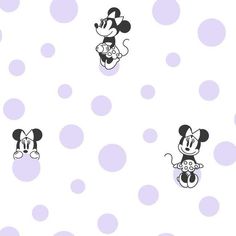 DI1028 York Wallcoverings Minnie Mouse Disney Kids Wallpaper Dots Lilac Wallpaper Minnie Mouse, Polka Dot Theme, Washable Wallpaper, Mouse Wallpaper, Wallpaper Disney, York Wallpaper, 4 Wallpaper, Dots Wallpaper, Kids Wall Decor