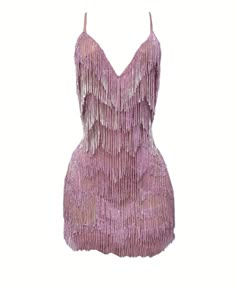 Pink rhinestone tassel open-back dress made of see through fabric. Luxury Tassel Mini Dress For Party, Pink Party Dress With Rhinestone Fringe, Birthday Dress, Luxury Pink Tassel Dresses, Luxury Rhinestone Embellished Mini Dress, Luxury Embellished Pink Mini Dress, Tassel Dress, Rhinestone Dress, Gala Dresses