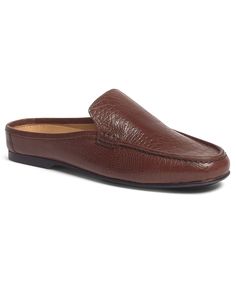 in stock Casual Brown Mules With Textured Sole, Brown Flat Mules With Textured Sole, Classic Brown Mules With Cushioned Footbed, Classic Closed Toe Synthetic Mules, Classic Slip-on Synthetic Mules, Classic Closed Toe Mules With Textured Sole, Classic Flat Mules With Textured Sole, Classic Leather Mules With Textured Sole, Classic Slip-on Synthetic Slippers