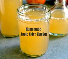 homemade apple cider vinegar recipe in a glass jar