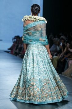 Ice blue attached cancan lehenga with all-over vintage floral prints and hand embroidered using zardozi. Comes with placement print, embroidered detailed padded blouse and pearl embellished dupatta. - Aza Fashions Traditional Dupatta Sets For Ceremony, Blue Dress With Sheer Dupatta For Transitional Season, Traditional Ceremony Sets With Dupatta, Ceremony Sets With Traditional Drape Dupatta, Transitional Blue Dress With Sheer Dupatta, Anarkali Ceremony Set With Dupatta, Transitional Reception Blue Sets, Traditional Wear With Sheer Dupatta For Ceremony, Embroidered Floor-length Sets For Ceremony