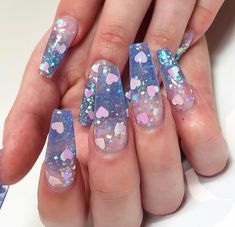 Clear Acrylic Nails With Design, Japan Nail, Cute Acrylic Nail Designs, Really Cute Nails, Kawaii Nails, Dream Nails, Funky Nails, Pretty Acrylic Nails, Dope Nails