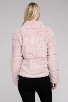 Wrap yourself in warmth and comfort with our Fluffy Zip-Up Sweater Jacket. This cozy jacket is designed to keep you snug on chilly days while adding a touch of style to your outfit. With a convenient zip-up front and pockets for your essentials, it's both functional and fashionable. The fluffy texture adds a delightful and soft feel, making it perfect for layering or wearing as a standalone piece. Collared Long sleeves Inside lining Fluffy pattern Jacket silhouette Zipper closure Two side button Jacket Silhouette, Pattern Jacket, Fluffy Texture, Cozy Jacket, China Style, Zip Up Sweater, Stay Cozy, China Fashion, Fall Outfits Women