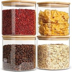 Toples Kaca, Square Glass Jars, Bean Snacks, Pantry Storage Containers, Food Canisters