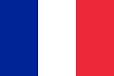 the flag of france is shown in red, white and blue