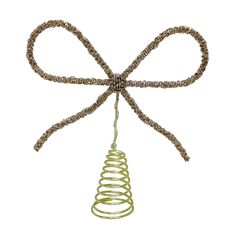 a string wrapped around a metal object on a white background