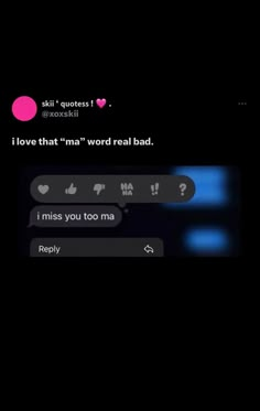 the text message is being displayed to someone on their cell phone, and it says i love that'm word real bad