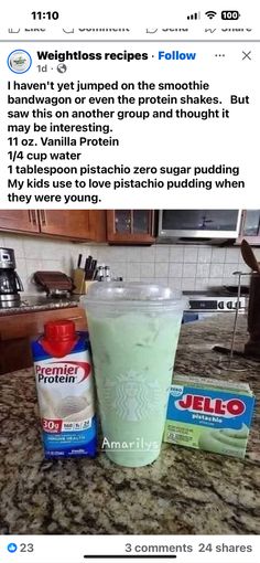 an image of a drink and some snacks on a counter top with the caption that reads, weightless recipes follow