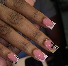 Dope Nail Designs Short Length, French Tip Gel Nails, Matte Nails Design, French Nail Designs, Classic Nails, Glow Nails, French Tip Acrylic Nails