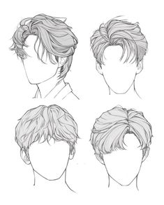 four different hairs styles for men