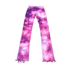 Shipped Asap (1-2 Days) Unisex Durable Denim Any Size High Rise Distressed Pink Jeans, Pink High Rise Distressed Jeans, Fitted Cotton Pants In Faded Color, Faded Fitted Pants For Spring, Fitted Faded Pants For Spring, Fitted Pink Denim Flare Jeans, Casual Mid-rise Purple Jeans, Fitted Pink Flare Denim Jeans, Pink Distressed Cotton Jeans