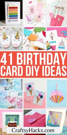 birthday card diy ideas that are easy to make and fun for the whole family