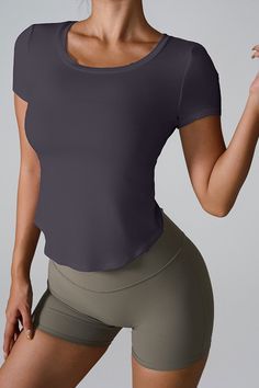 Elevate your workout style with this not so basic top that will add some spice to your gym look. Features: Basic style Sheer: Opaque Stretch: Highly stretchy Material composition: 93.2% cotton, 6.8% elastane Care instructions: Machine wash cold. Tumble dry low. Imported Size US Top Length Bust Sleeve Length S 2/4 19.7 29.9 5.5 M 6/8 20.1 31.5 5.9 L 10 20.5 33.1 5.9 XL 12 20.9 34.6 6.3 Casual Short Sleeve T-shirt For Yoga, Athleisure Short Sleeve Yoga T-shirt, Fitted Short Sleeve T-shirt For Yoga, Casual Short Sleeve Yoga T-shirt, Solid Color Short Sleeve T-shirt For Yoga, Maxi Dress Cocktail, Maxi Dress Formal, Formal Evening Dresses, Basic Style