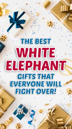 20 White Elephant Gifts Everyone Will Want - Love and Marriage Christmas Elephant Gift Ideas, Teenager White Elephant Gifts, White Elephant Gender Neutral Gifts, White Elephant Wrapping Ideas, Cool White Elephant Gifts, Office Christmas Party Gift Ideas, Christmas White Elephant Gifts Exchange