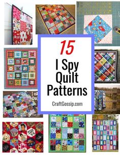 many different quilts with the words i spy quilt patterns