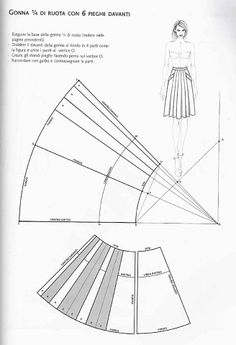 the pattern for a dress is shown in black and white