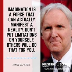 an older man with white hair and a quote on it that says,'imagination is a force that can actually manifest a reality don't put limits on yourself