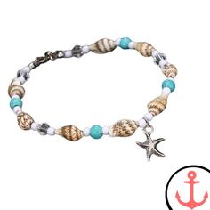 The Puka Shell Ankle Bracelet: Embrace the Serenity of the Sea Step into the world of seaside serenity with our Puka Shell Ankle Bracelet. Designed for passionate lovers of the sea, this exquisite piece of nautical jewelry is a must-have for those who long to keep the ocean close to their hearts. With its delicate design and enchanting beauty, this ankle bracelet effortlessly captures the essence of marine life. The Puka Shell Ankle Bracelet belongs to our Shell Bracelet collection, inspired by Adjustable Nautical Jewelry For Beach, Nautical Style Adjustable Jewelry For Beach, Coastal Beach Bracelet Jewelry, Bohemian Starfish Charm Bracelets For Beach Season, Bohemian Beach Bracelets With Starfish Charm, Bohemian Bracelets With Starfish Charm For Beach, Ocean-inspired Bracelet Jewelry For Beach Season, Bohemian Strand Bracelet With Starfish Charm, Ocean-inspired Strand Anklets As A Gift