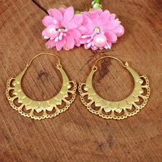 Gold Mandala Earrings- Brass Jewelry- Ethnic Earrings- Indian Jewelry- Hoop Earrings- Bohemian Earrings- Birthday Gifts- Earrings For Women Description : Metal : Brass Plating : Gold Plated Weight : 10.11 Gram Approx ❣❣ Handmade Item ❣❣ **Made to Order** » C U S T O M I Z E O R D E R « All gemstone jewelry is made with silver and brass. If you want to make any changes with this jewelry, then please send us a message. We will make as per your requirements. For more beautiful designs please visit Large Gold Earrings, Jewelry Hoop Earrings, Unique Hoop Earrings, Hoop Jewelry, Mandala Earrings, Dangle Earrings Wedding, Gold Mandala, Brass Hoop Earrings, Wedding Earrings Drop