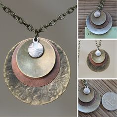 Bohemian Alloy Jewelry With Adjustable Chain, Bohemian Multicolor Brass Necklaces, Bohemian Round Long Necklace Gift, Bohemian Multicolor Brass Necklace, Bohemian Long Round Necklace Gift, Bohemian Long Round Necklace For Gift, Bohemian Long Round Necklace As Gift, Vintage Metal Layered Necklace For Gifts, Vintage Metal Layered Necklace For Gift