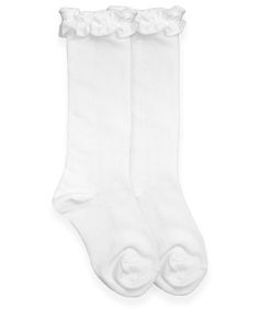 Dress up any outfit with these girls fun and cute ruffle knee high socks! Knit with soft cotton for extra comfort. Wide range of colors make these knee highs ideal for everyday, school, holidays, play, and more. Pair with boots, dress shoes, Mary Janes, dresses or shorts for a cute look. Knee high comes right below the knee Pretty ruffle trim cuff for added flair to any outfit Comes in a rainbow of colors that are perfect for holidays, dressing up, costumes, Valentines Day, Easter, Fall and Chri Shoes Mary Janes, Girls Knee High Socks, Woven Headband, School Uniform Outfits, Ruffled Socks, Knee Highs, Girls Uniforms, Cute Boots, Karate Kid