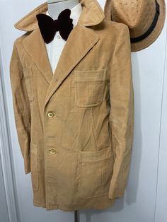 1940s Rare Norfolk Corduroy Jacket / Four Sporting Pocket Motorcycle / Mens 40s Vintage Belted Pleated Back / Size 40 / Medium / M - Etsy Classic Unstructured Sport Coat With Buttons, Unstructured Classic Sport Coat, Brown Outerwear With Suit Collar And Patch Pockets, Brown Outerwear With Patch Pockets And Suit Collar, Brown Sport Coat With Collared Pockets, Brown Sport Coat With Suit Collar And Pockets, Brown Collared Blazer With Patch Pockets, Vintage Unstructured Outerwear For Fall, Vintage Brown Outerwear For Work