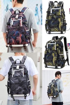 Abstract Lines Business Computer Graffiti School Backpack For Boys Lightweight Rucksack Graffiti School, High School Bags, School Backpack Boys, High School Backpack, Cute School Bags, School Rucksack, Backpack Free, Laptop Rucksack