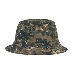 Discover the ultimate Camouflage Bucket Hat, designed as unisex army print headwear for avid outdoor enthusiasts. Perfect for hunting, fishing, and camping, this hat combines style with functionality. **Key Features - Durable, lightweight fabric for all-day comfort - Classic bucket design offering sun protection - Versatile look suitable for various outdoor activities - Adjustable sizing for a customizable fit Constructed with eco-friendly materials, this hat maintains both style and sustainability. It's ideal for those seeking reliable gear that aligns with eco-conscious values. **FAQs - *Is it machine washable?* Yes, it's easy to care for. - *What sizes are available?* One adjustable size fits most. Don't miss out on this essential addition to your outdoor gear collection. Elevate your a Fishing Cap, Khaki Military Hat For Hunting, Military Camouflage Hat With Curved Brim, Adjustable Military Hunting Hat, Army Print, Military Camouflage Bucket Hat, Camouflage Military Trucker Hat One Size, Outdoor Hunting, Hunting Trip