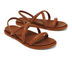 Olukai Tiare Strappy Sandals - Fox - The Cottage Comfortable Leather Sandals, Tiare Flower, Minimalist Beauty, Wedge Flip Flops, Unique Fits, Nautical Jewelry, Slingback Sandals, Meaningful Jewelry, Hawaiian Islands