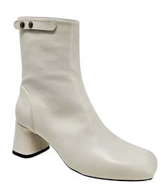 Madison maison™ the keli off white ankle boot Cream High Ankle Boots With Stacked Heel, Cream Ankle Boots With Sculpted Heel, Cream Heeled Boots With Stacked Heel And Round Toe, Modern Cream Leather Boots, Cream Boots With Sculpted Heel Medium Width, Cream Boots With Sculpted Heel, Cream Boots With Sculpted Heel And Medium Width, Modern Cream Ankle Boots, Modern Beige Ankle-high Boots