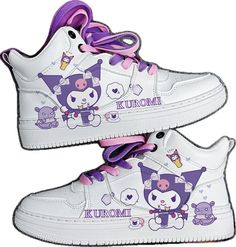 Harajuku Style Lace-up Synthetic Sneakers, Synthetic Sneakers With Letter Print And Round Toe, Synthetic Letter Print Sneakers With Round Toe, Letter Print Synthetic Sneakers With Round Toe, Synthetic Lace-up Sneakers With Letter Print, Cute Purple Round Toe Sneakers, Cute Purple Sneakers For School, Purple And White Gradient, Gloves Aesthetic