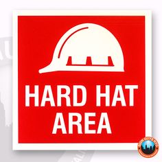 Hard Hat Sign | Construction Safety Sign | NYC DOB Sign Construction Signs, Kids Quilts, Construction Safety, Grand Kids, Red Vinyl, Construction Party, First Responders, Construction Site, Personal Protective Equipment