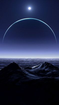 an artist's rendering of the planet and its moon